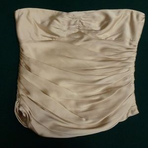 Elie Tahari "Ruth Bustier" Tan - 100% silk - lined